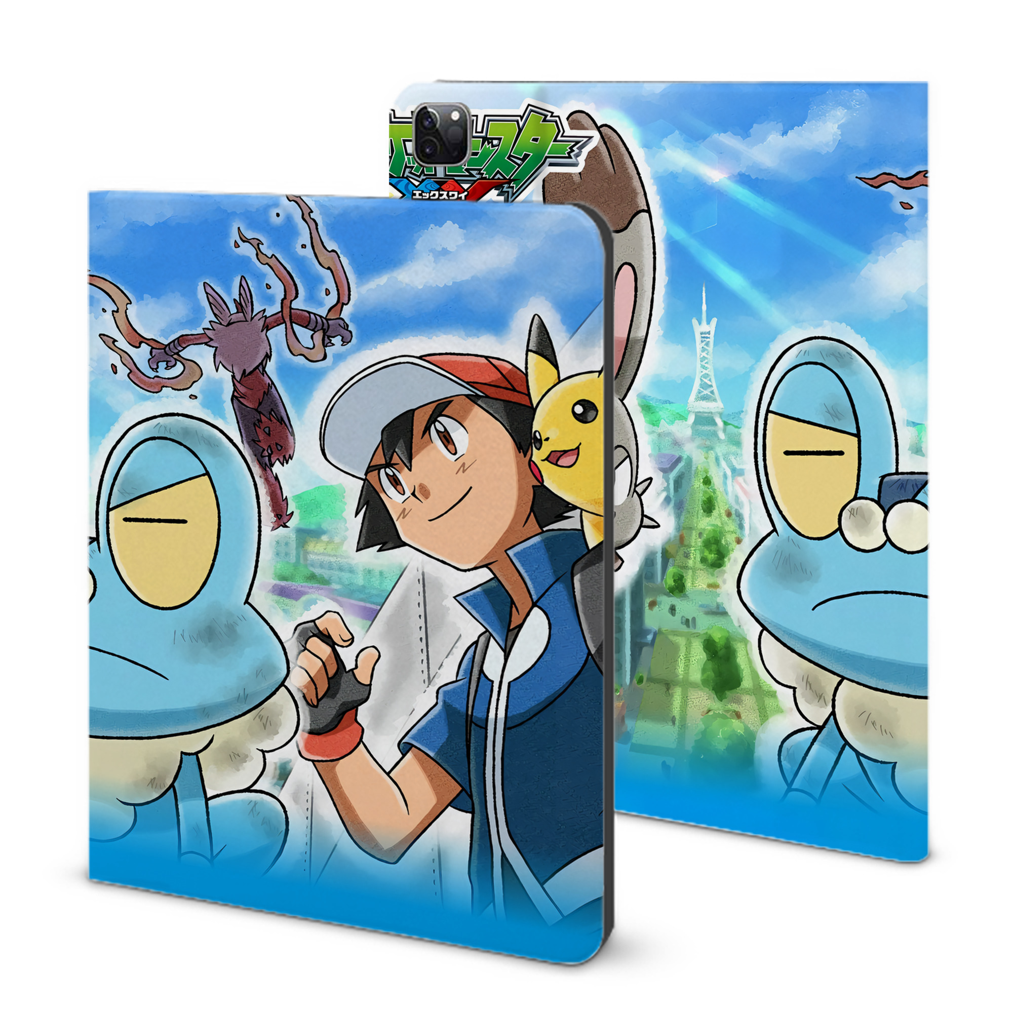 （画像用） ポケットモンスター Pokémon IPad ケース ブック型 PUレザー TPU 耐衝撃 軽量 薄型 ペン収納なし 全面保護 IPad 各モデル対応